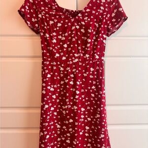 Old Navy Red Floral Mini Dress